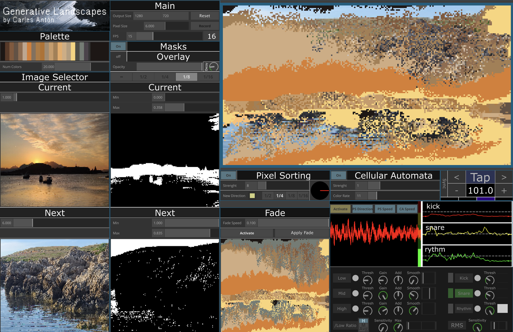 TouchDesigner project interface