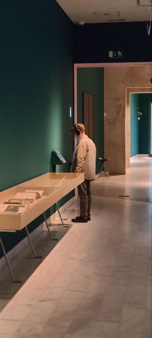 User interacting with the player