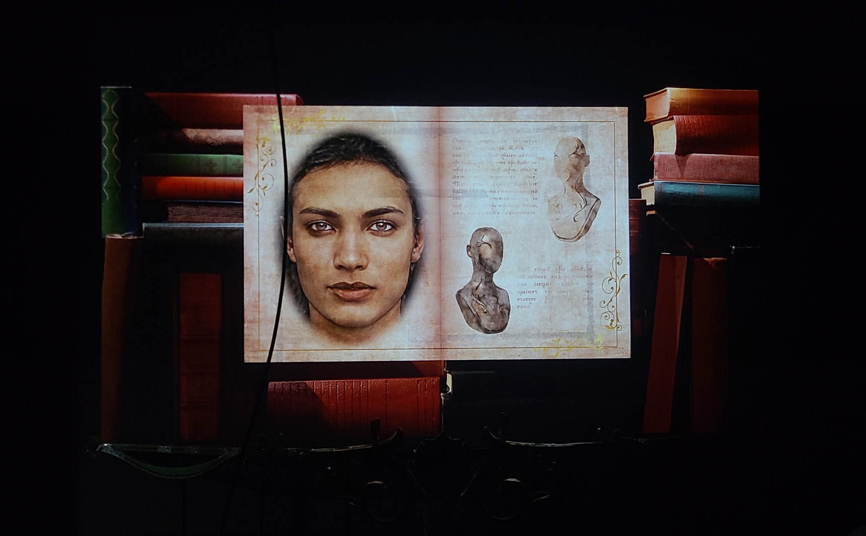 Resulting portrait integrated into the exhibition