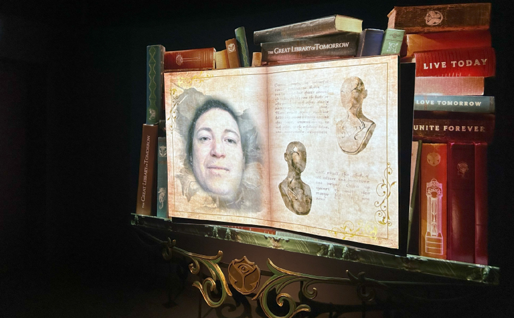 Resulting portrait integrated into the exhibition